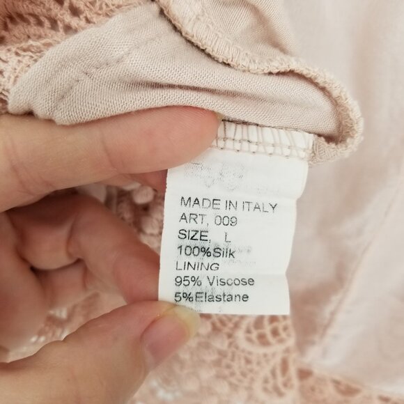 Sleeveless Wispy Silk Blouse w/ Crochet Lace / Gatsby & Downton Styling Options - Picture 6 of 8